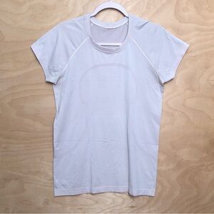 lululemon athletica Swiftly Tech Short Sleeve Top Light gray Workout Women Sz 10